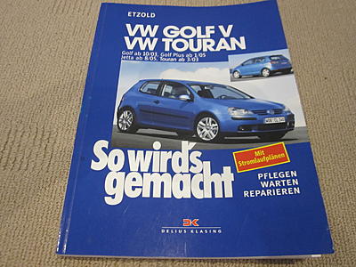 For Sale: VW Golf MK5 repair &amp; maintenance manuals in GERMAN LANGUAGE-img_0005-jpg